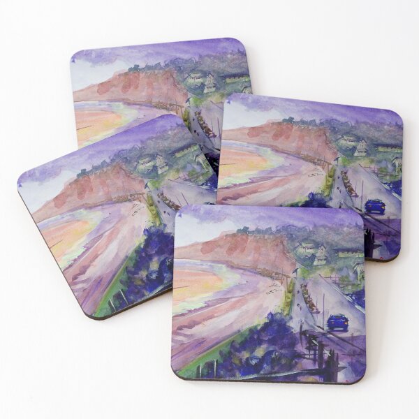 Item preview, Budleigh Salterton in winter watercolor painting designed and sold by MikeJory.