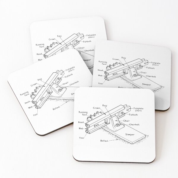 Item preview, Train rail 'chairbolt and sleeper' diagram. designed and sold by timothybeighton.