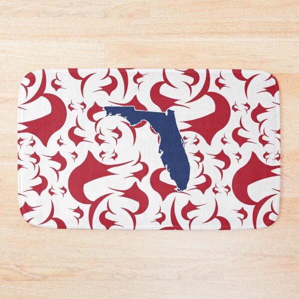 Item preview, Florida engulfed in red Swordfish Marlin Pattern designed and sold by pelagio.