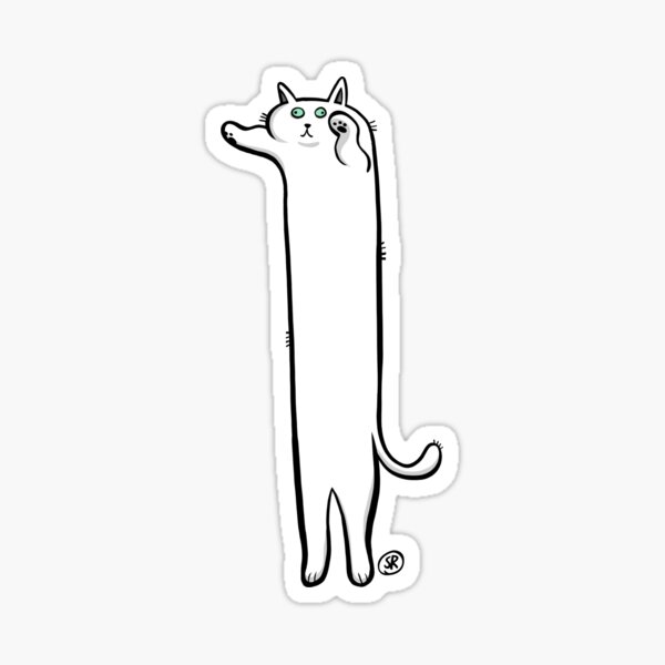 Weiße katze suchen Sticker