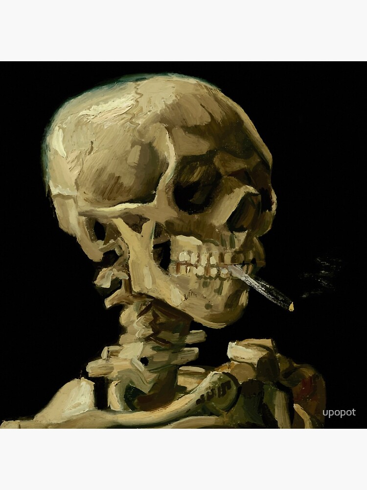 Vincent van Gogh - Skull of a skeleton with Burning Cigarette by upopot