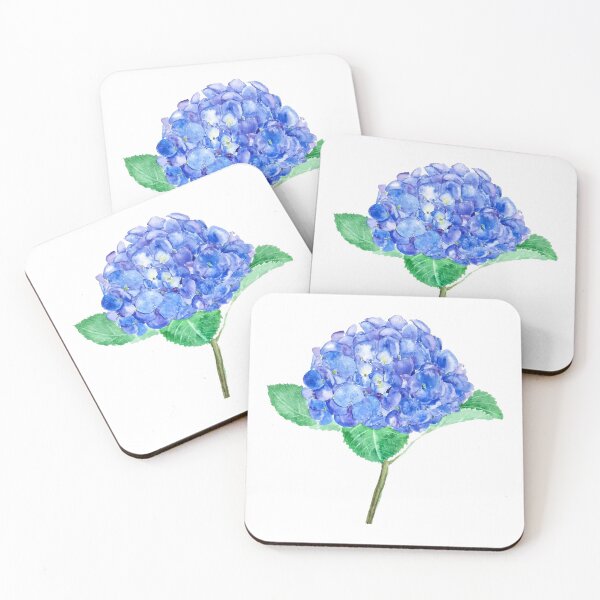 Item preview, hand painted blue purple hydrangea 2020 designed and sold by ColorandColor.