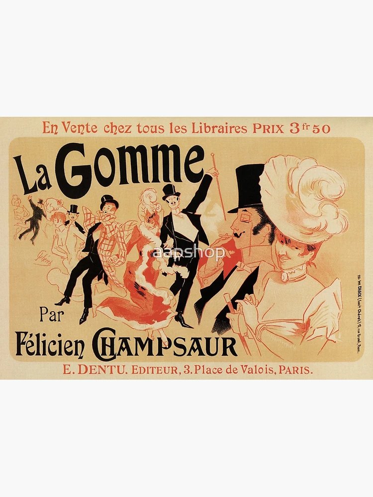 A La Belle Enseigne/ラグランジュ/ポスター La Gomme by Champsaur vintage belle epoque ad Jules Chéret