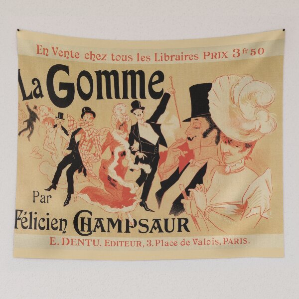 Item preview, La Gomme by Champsaur vintage belle epoque ad Jules Chéret designed and sold by aapshop.