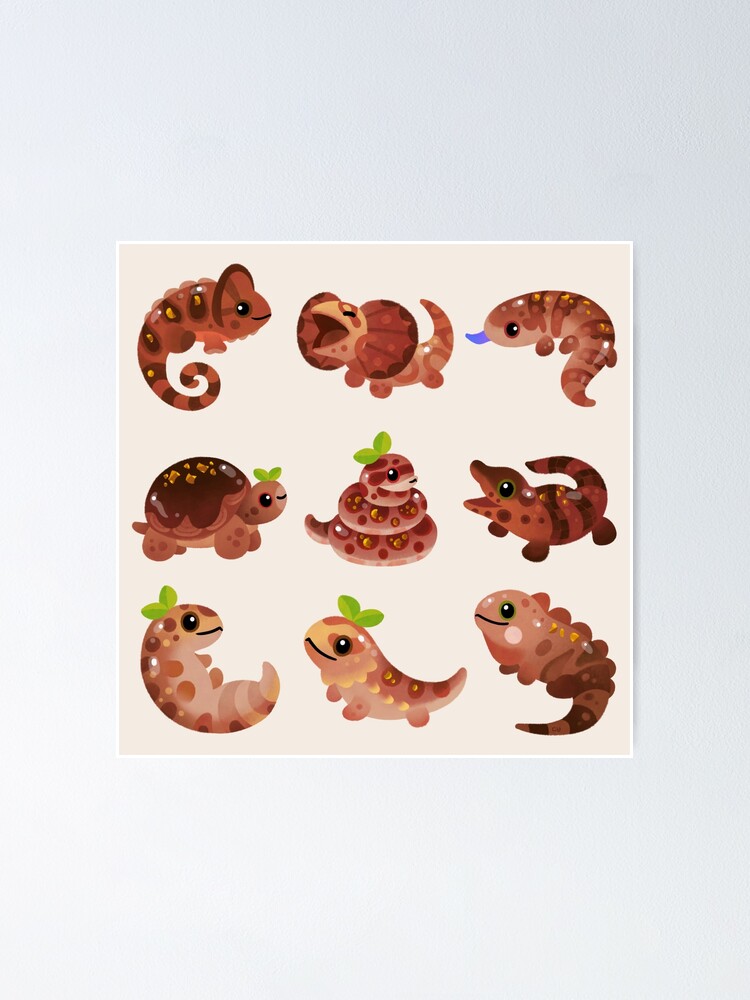 "Chocolate Reptiles" Poster by pikaole Redbubble