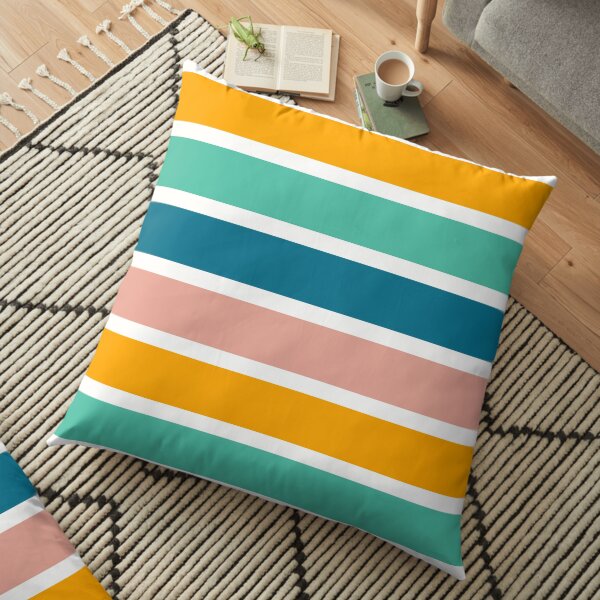 Rainbow Stripes, Pantone Colors Floor Pillow