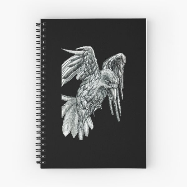 Item preview, Zeichnung Rabe im Anflug mit Bleistift  designed and sold by Bodino.