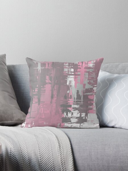 Pink And Grey Pillows Cushions for Sale Redbubble