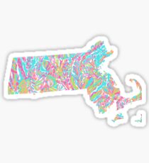 Lilly States - Massachusetts Sticker
