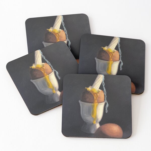 Chicken period (go vegan) Coasters (Set of 4)