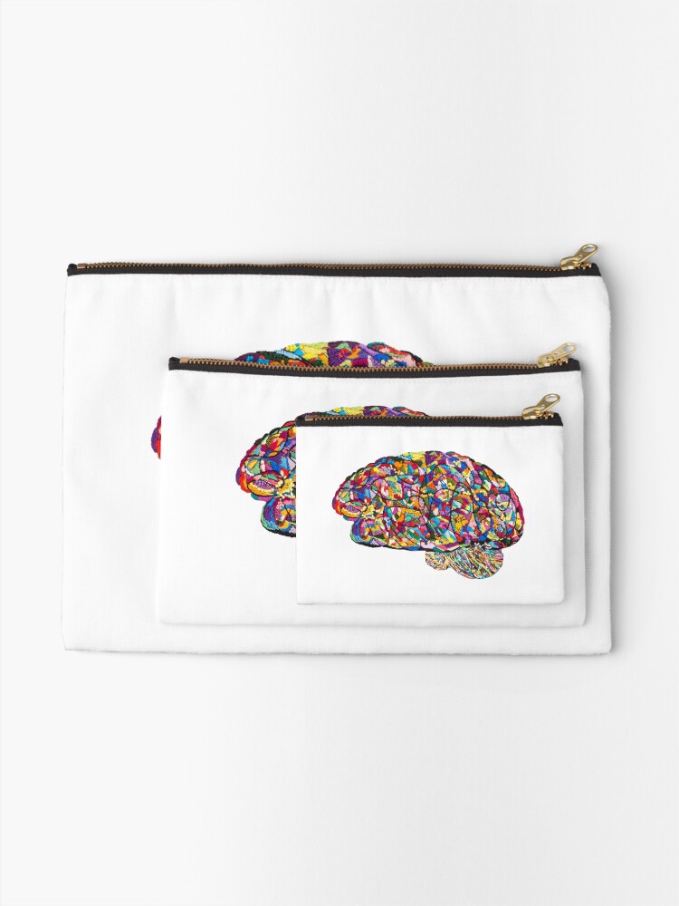 Alternate view of Riot Neuro artwork by Laura Bundesen Zipper Pouch