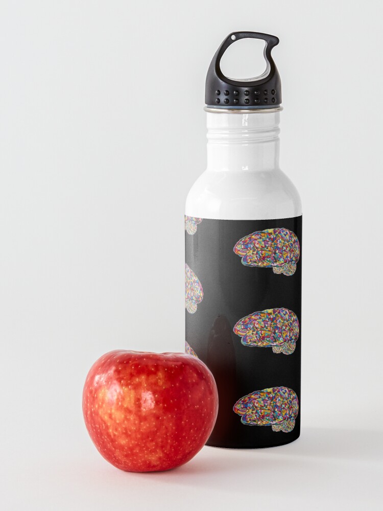 Alternate view of Riot Neuro artwork by Laura Bundesen Water Bottle