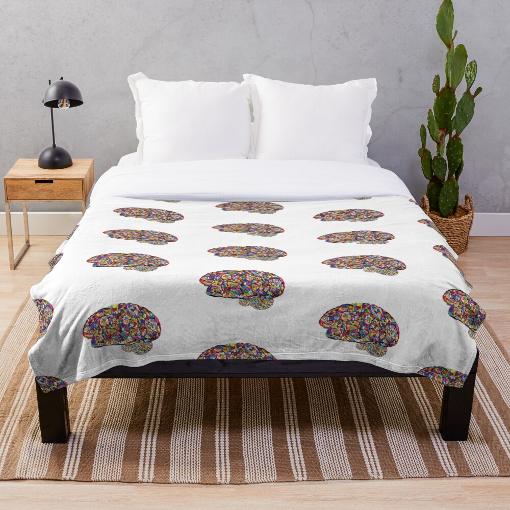 Riot Neuro artwork by Laura Bundesen Throw Blanket