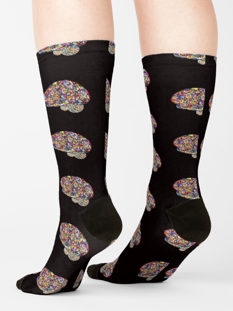 Alternate view of Riot Neuro artwork by Laura Bundesen Socks