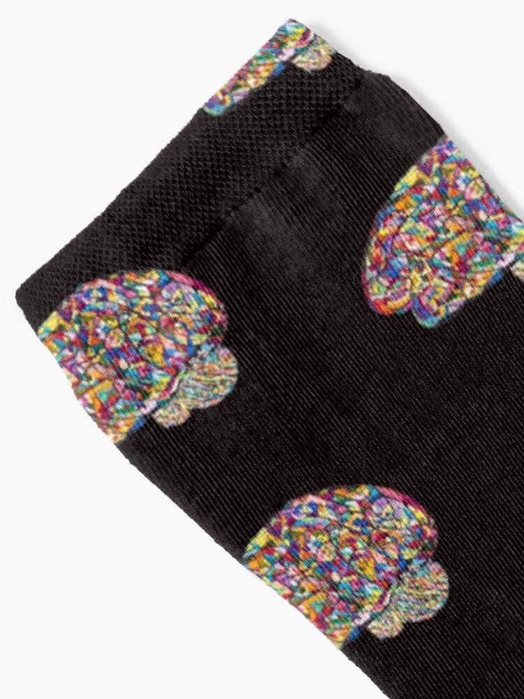 Alternate view of Riot Neuro artwork by Laura Bundesen Socks