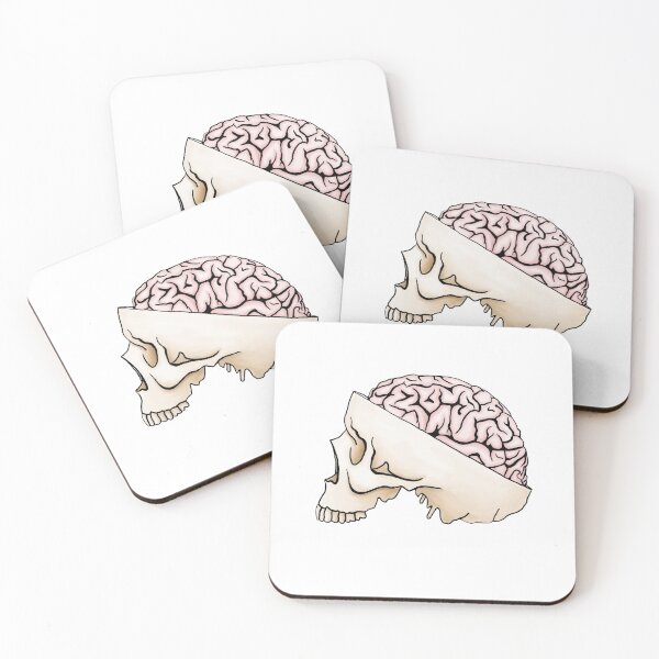 Item preview, Brain skull in color designed and sold by PaintedSkull.