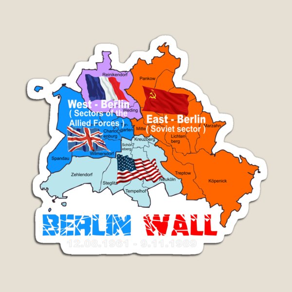 BERLIN WALL souvenir fridge magnet Checkpoint Charly Sign West-Berlin Cold war 