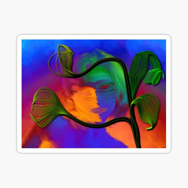 Rainbow Worrier & Happy Plant Sticker