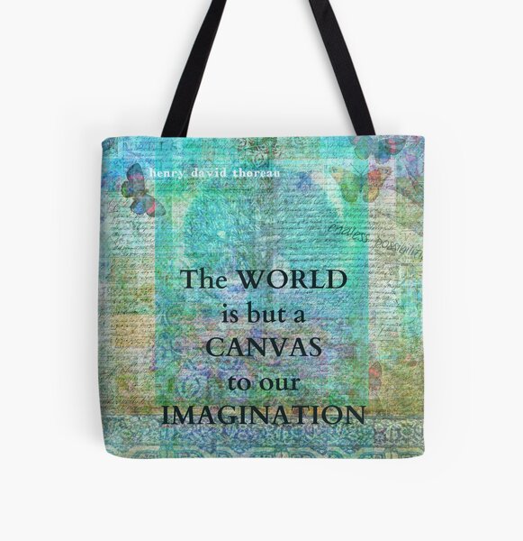 Canvas Shopping Tote Bag Dreams Are The Touchstones of Our Character Henry Thoreau Beach for Women 