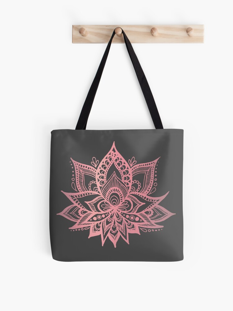Pink and Grey Lotus Flower | Tote Bag