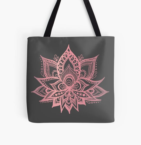 Pink and Grey Lotus Flower | Tote Bag