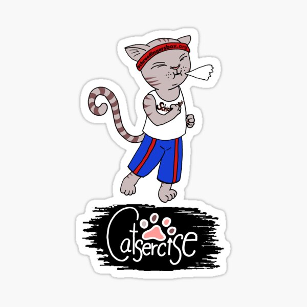 Catsercise - Exercise like a Cat! Sticker
