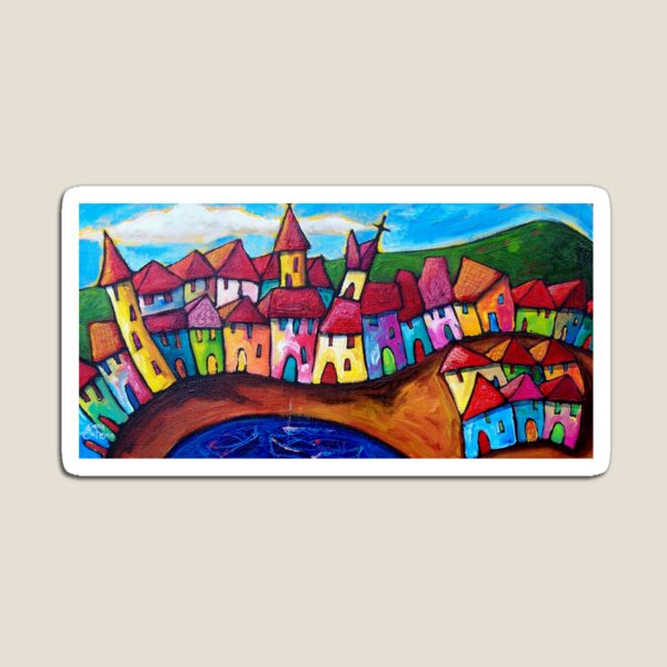 VILLAGE IN SICILY - ITALY Magnet