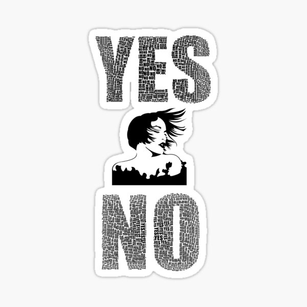 say-yes-or-no-sticker-by-bogibg-redbubble