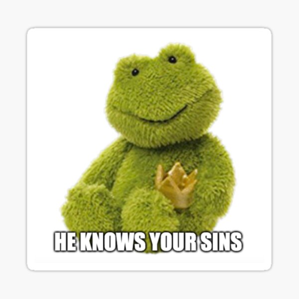 Item preview, Frog That Knows Your Sins designed and sold by mariellasilvia.