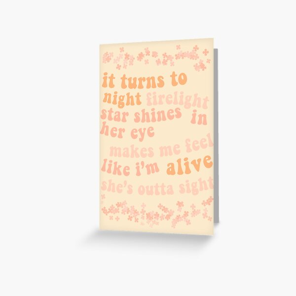 "Flower Power Greta Van Fleet Lyrics" Greeting Card for Sale by