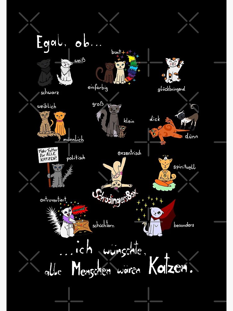 Thumbnail 3 von 3, Notizbuch, Ich wünschte, alle Menschen wären Katzen! designt und verkauft von Boxcats.