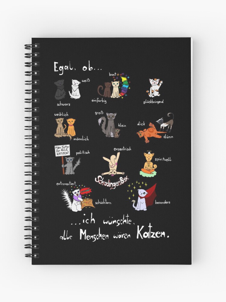 Thumbnail 1 von 3, Notizbuch, Ich wünschte, alle Menschen wären Katzen! designt und verkauft von Boxcats.