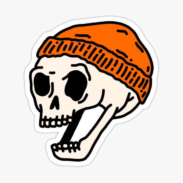 skull wearing beanie