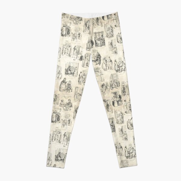 Austen Pride and Prejudice Illustrations Leggings