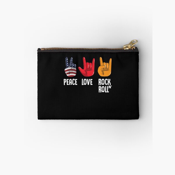 Item preview, Peace Love Rock and Roll Shirt Retro Vintage Gift designed and sold by simplytldr.