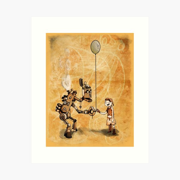 Robot Balloon Art Print