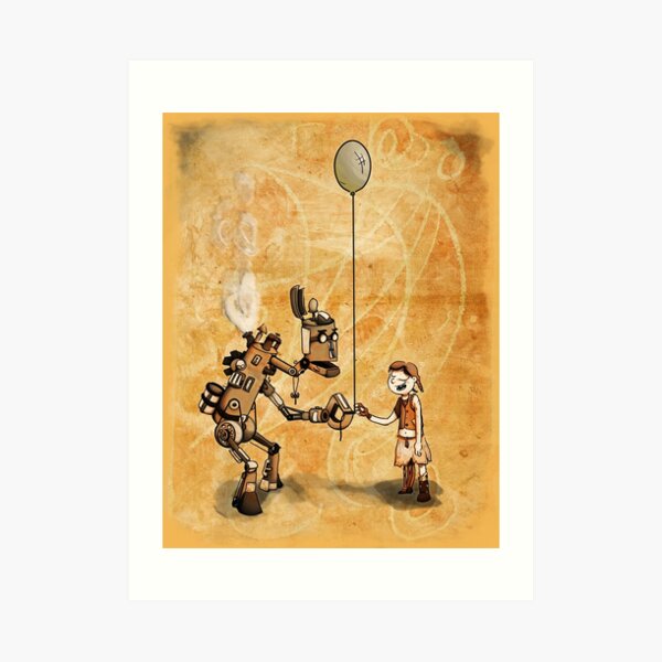 Robot Balloon Art Print