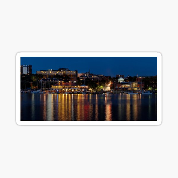 Hot Summer Night in Burlington Harbor - GigaPan Sticker