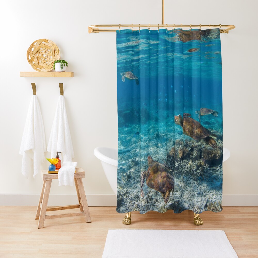 Turtle party Shower Curtain