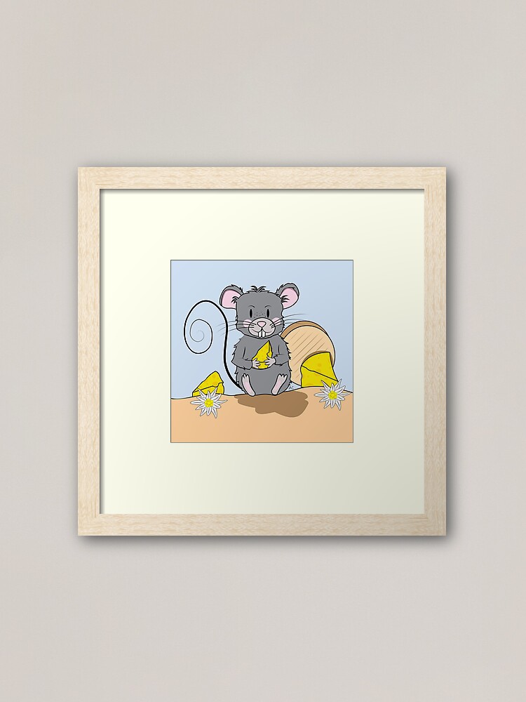 Alternate view of Mouse with cheese Framed Art Print