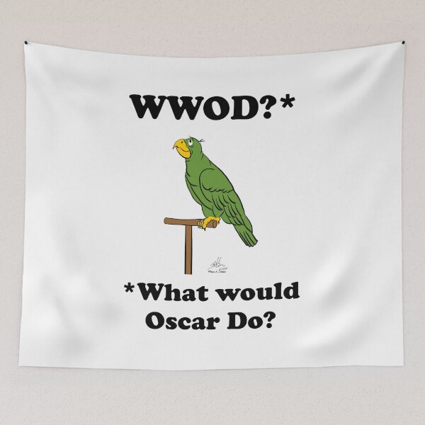 Artikelvorschau, Was würde Oscar tun? entworfen und verkauft von Laughing Parrot Studio.