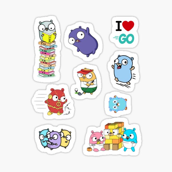 Item preview, golang sticker pack designed and sold by leesander.