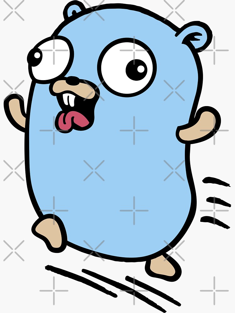 "golang gopher" Sticker for Sale by leesander | Redbubble
