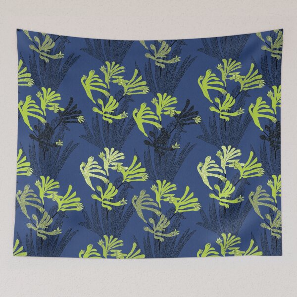 Item preview, Kangaroo paws on navy designed and sold by dustydiscoball.