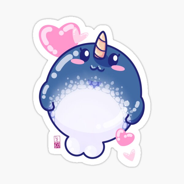 Kawaii Narwhal Sticker
