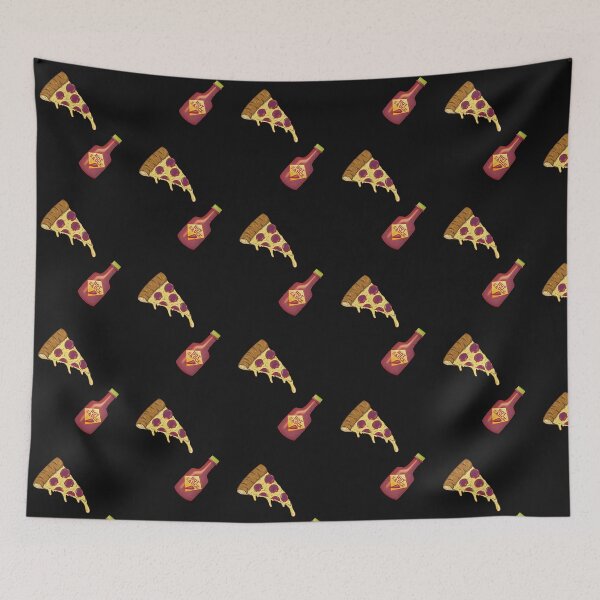 Item preview, Pizza and Hot Sauce Pattern designed and sold by Dude  Stuff.