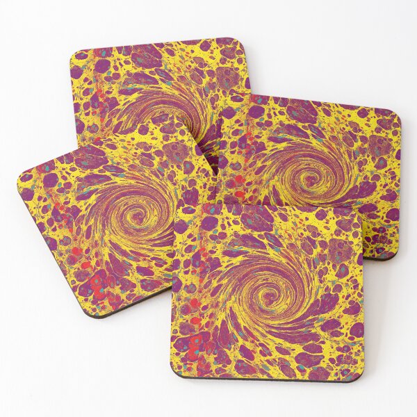 Item preview, COLOR VORTEX, Marbled Effects,Abstract Yellow Purple Red Swirls  designed and sold by BulganLumini.