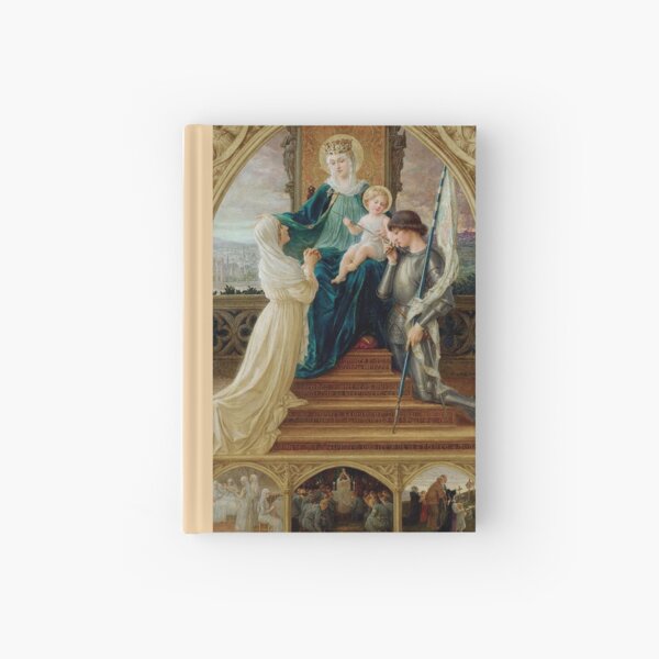 Madonna and Child Seated Between St. Genevieve and Joan Of Arc by Élisabeth Sonrel Hardcover Journal