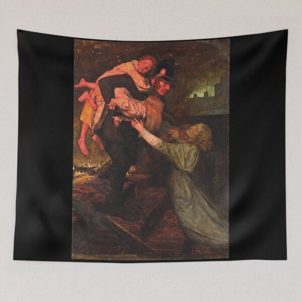 Item preview, The Rescue (Millais) designed and sold by ArtHistorical.