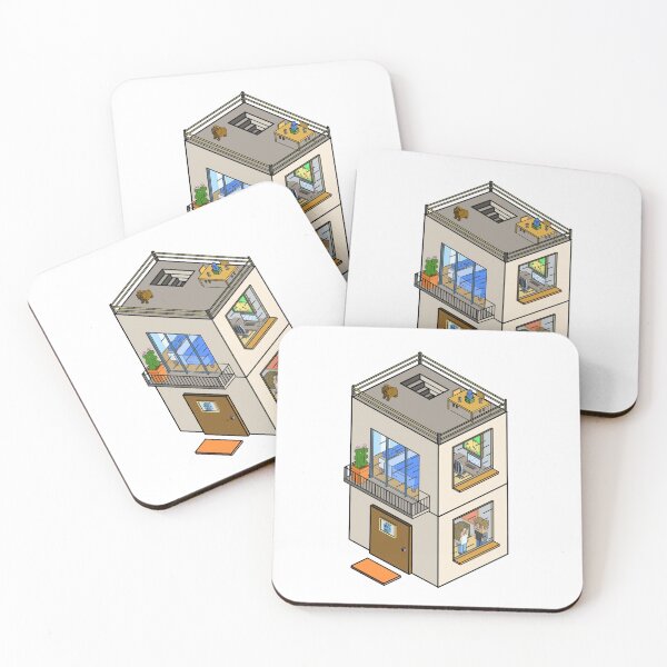 Item preview, Isometric gamer house designed and sold by OrigamiCoffee.
